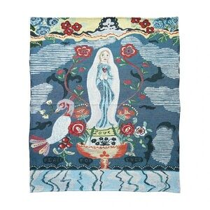 Nathalie Lete MARIA illustration w/ Gobelins woven fabric! Large wall tapestry!